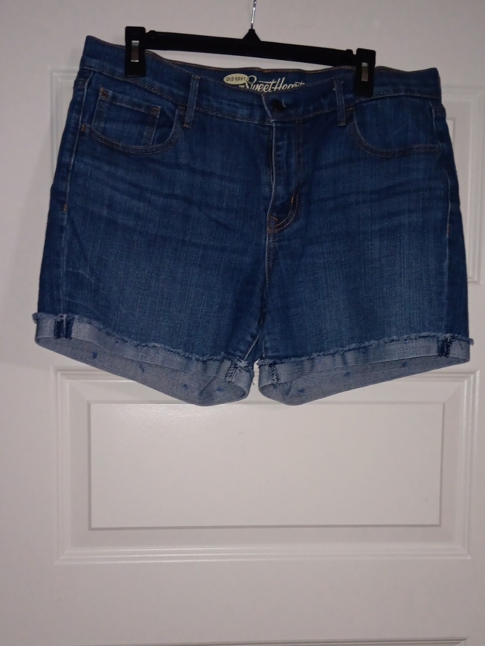 Old Navy Dark Blue Rolled Hem Jean Shorts